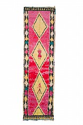 Marokkolainen Kilim matto Boucherouite 390 x 150 cm