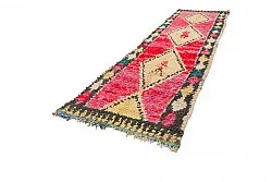 Marokkolainen Kilim matto Boucherouite 390 x 150 cm