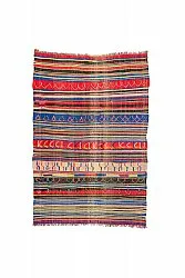 Marokkolainen Kilim matto Boucherouite 165 x 235 cm