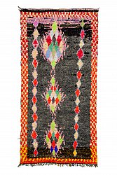 Marokkolainen Kilim matto Boucherouite 260 x 125 cm