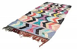 Marokkolainen Kilim matto Boucherouite 130 x 290 cm