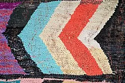 Marokkolainen Kilim matto Boucherouite 130 x 290 cm