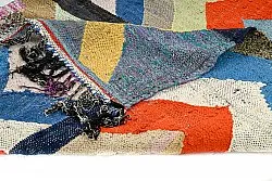 Marokkolainen Kilim matto Boucherouite 135 x 250 cm