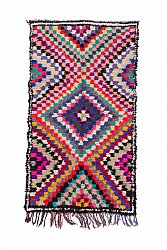 Marokkolainen Kilim matto Boucherouite 225 x 125 cm