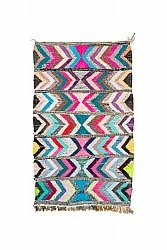 Marokkolainen Kilim matto Boucherouite 145 x 270 cm