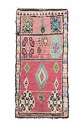 Marokkolainen Kilim matto Boucherouite 240 x 105 cm