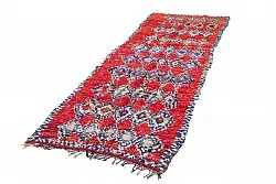 Marokkolainen Kilim matto Boucherouite 295 x 110 cm
