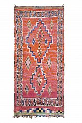 Marokkolainen Kilim matto Boucherouite 275 x 130 cm
