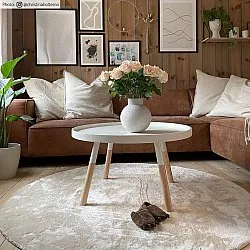 Pyöreä matot - Aranga Super Soft Fur (beige)