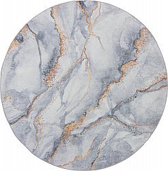 Pyöreät matot - Genova (harmaa/valkoinen/kulta)