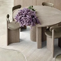 Epäsymmetrinen Aaltokuvioinen Ryijymatto - Aranga Super Soft Fur (beige)