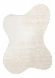 Epäsymmetrinen Aaltokuvioinen Ryijymatto - Aranga Super Soft Fur (beige)