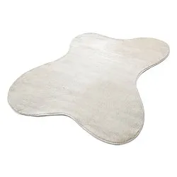 Epäsymmetrinen Aaltokuvioinen Ryijymatto - Aranga Super Soft Fur (beige)