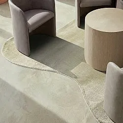 Epäsymmetrinen Aaltokuvioinen Ryijymatto - Aranga Super Soft Fur (vaaleanvihreä)