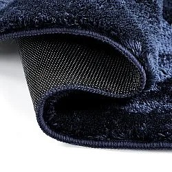 Epäsymmetrinen Aaltokuvioinen Ryijymatto - Aranga Super Soft Fur (tummansininen)