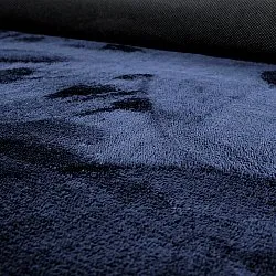 Epäsymmetrinen Aaltokuvioinen Ryijymatto - Aranga Super Soft Fur (tummansininen)