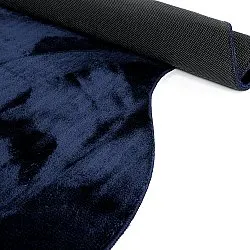Epäsymmetrinen Aaltokuvioinen Ryijymatto - Aranga Super Soft Fur (tummansininen)