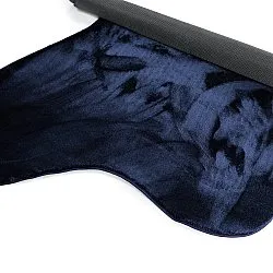 Epäsymmetrinen Aaltokuvioinen Ryijymatto - Aranga Super Soft Fur (tummansininen)