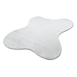 Epäsymmetrinen Aaltokuvioinen Ryijymatto - Aranga Super Soft Fur (valkoinen)