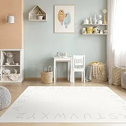 Lastenmatto - Alphabetic Border (valkoinen)