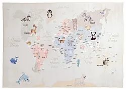 Lastenmatto - Animal Map (beige)