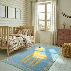 Lastenmatto - Giraffe Hand Tufted Wool Premium (vaaleansininen/multi)