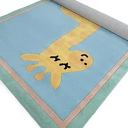 Lastenmatto - Giraffe Hand Tufted Wool Premium (vaaleansininen/multi)