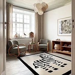 Lastenmatto - Zebra Hand Tufted Wool Premium (beige/musta)