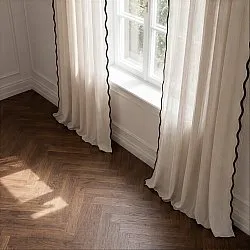 Verhot 2 kpl - Puuvillaverho Yrsa (vaalea beige)