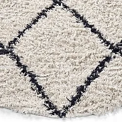 Pyöreät matot - Alcott Natural Cotton Shaggy (musta/valkoinen)