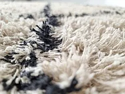 Ryijymatot - Alcott Natural Cotton Shaggy (musta/valkoinen)