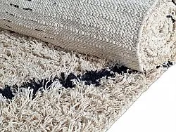 Ryijymatot - Alcott Natural Cotton Shaggy (musta/valkoinen)
