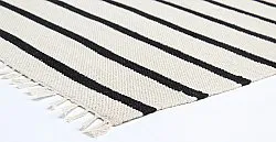 Puuvilla matto - Helle (offwhite/musta)