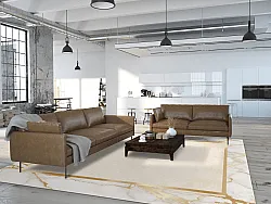 Wilton-matto - Cerasia (beige/valkoinen/kulta)