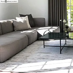 Viskoosi-matto - Jodhpur Special Luxury Edition (vaaleanharmaa/beige)