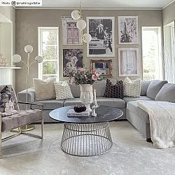 Wilton-matto - Art Silk (vaaleanharmaa/beige)