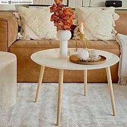 Pyöreä matto - Jodhpur Special Luxury Edition Viskoosi (vaaleanbeige)