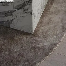 Pyöreä matto - Jodhpur Special Luxury Edition Viskoosi (vaaleanharmaa/beige)