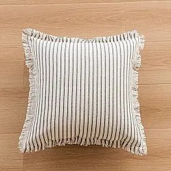 Tyynyliina - Fringed (harmaa)