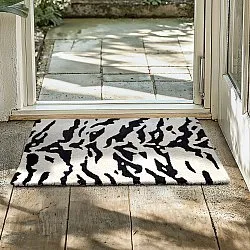 Ovimatto - Zebra Tufted Wool Premium (valkoinen/musta)