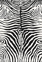Wilton-matto - Zebra (musta/valkoinen)