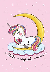 Lastenmatto - Magical Unicorn (vaaleanpunainen)
