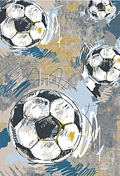 Lastenmatto - Cartoon Footballs (multi)