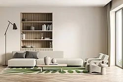 Wilton-matto - Romilly (beige/vihreä)