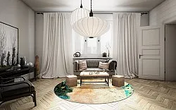 Pyöreät matot - Tempes (beige/multi)