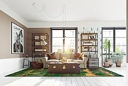 Wilton-matto - Cantoria (beige/vihreä)