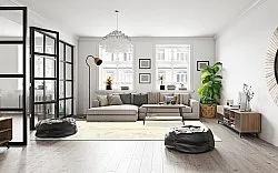 Wilton-matto - Osuna (harmaa/beige)