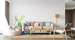 Wilton-matto - Sindia (beige/sininen)
