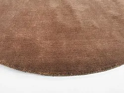Pyöreä matto - Recycled PET with viscose look (ruskea