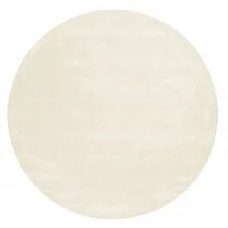 Pyöreä matto - Recycled PET with viscose look (offwhite)